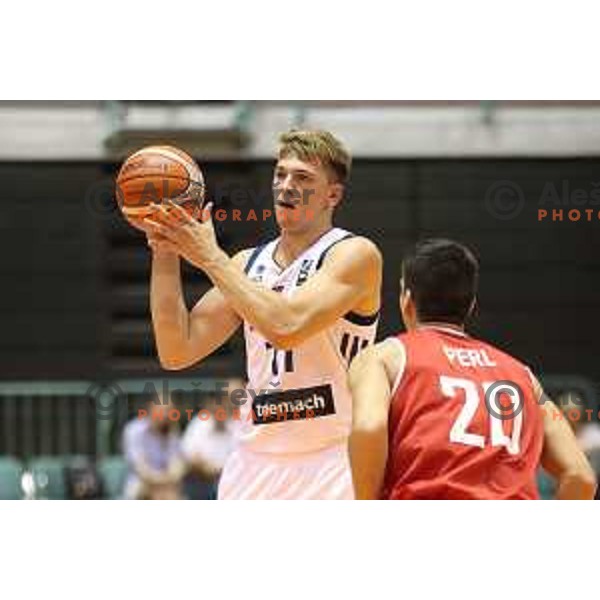 Luka Doncic of Slovenia in action during Adecco Cup basketball match between Slovenia and Hungary in Tabor Hall, Maribor, Slovenia on August 4, 2017