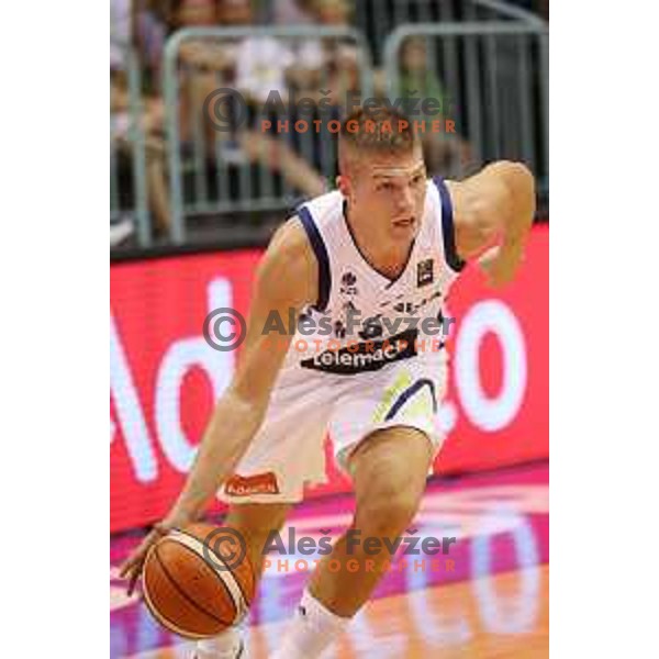 Edo Muric of Slovenia in action during Adecco Cup basketball match between Slovenia and Hungary in Tabor Hall, Maribor, Slovenia on August 4, 2017