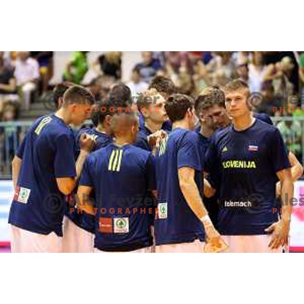 Edo Muric of Slovenia in action during Adecco Cup basketball match between Slovenia and Hungary in Tabor Hall, Maribor, Slovenia on August 4, 2017