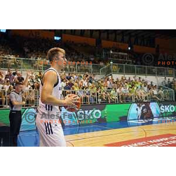 Luka Doncic of Slovenia in action during Adecco Cup basketball match between Slovenia and Hungary in Tabor Hall, Maribor, Slovenia on August 4, 2017
