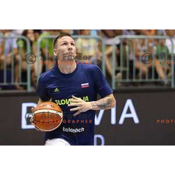 Gregor Hrovat of Slovenia in action during Adecco Cup basketball match between Slovenia and Hungary in Tabor Hall, Maribor, Slovenia on August 4, 2017