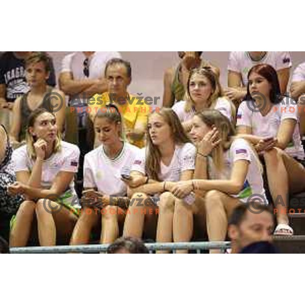 of Slovenia in action during Adecco Cup basketball match between Slovenia and Hungary in Tabor Hall, Maribor, Slovenia on August 4, 2017