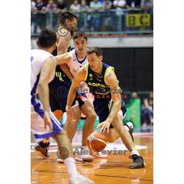 Goran Dragic of Slovenia in action during Adecco Cup basketball match between Slovenia and Czech Republic in Tabor Hall, Maribor, Slovenia on August 6, 2017