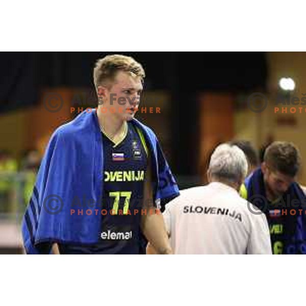 Luka Doncic of Slovenia in action during Adecco Cup basketball match between Slovenia and Czech Republic in Tabor Hall, Maribor, Slovenia on August 6, 2017