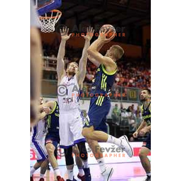 Edo Muric of Slovenia in action during Adecco Cup basketball match between Slovenia and Czech Republic in Tabor Hall, Maribor, Slovenia on August 6, 2017
