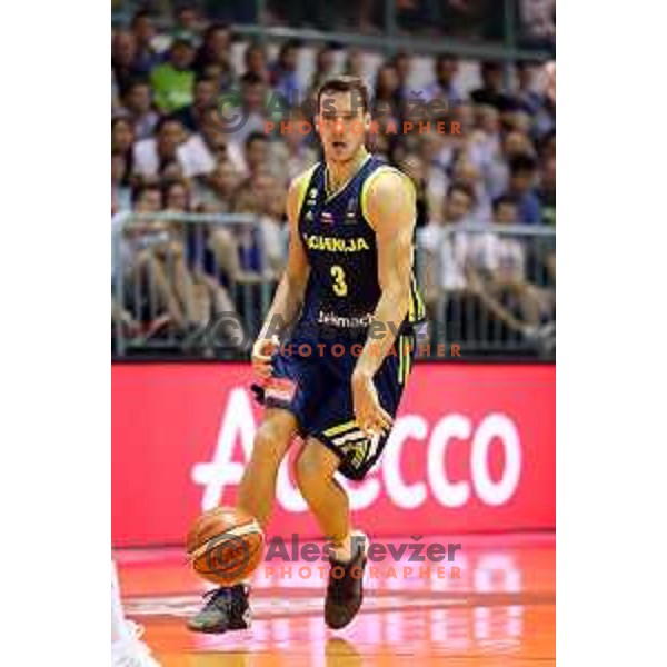 Goran Dragic of Slovenia in action during Adecco Cup basketball match between Slovenia and Czech Republic in Tabor Hall, Maribor, Slovenia on August 6, 2017