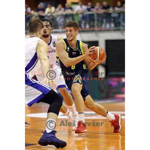 Aleksej Nikolic of Slovenia in action during Adecco Cup basketball match between Slovenia and Czech Republic in Tabor Hall, Maribor, Slovenia on August 6, 2017
