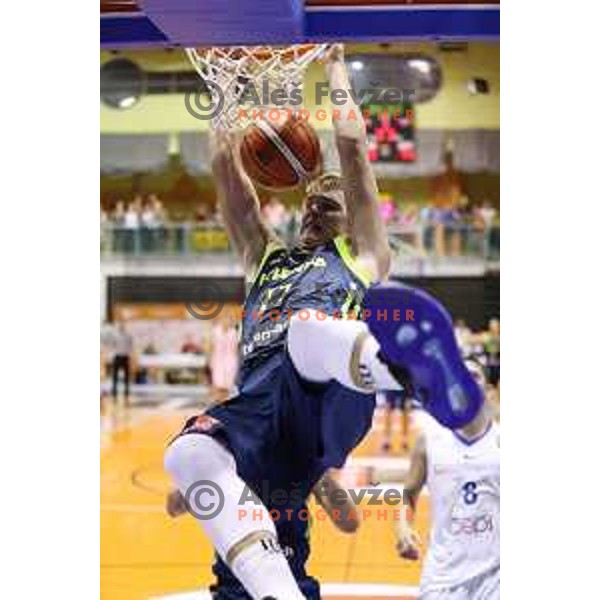 Luka Doncic of Slovenia in action during Adecco Cup basketball match between Slovenia and Czech Republic in Tabor Hall, Maribor, Slovenia on August 6, 2017