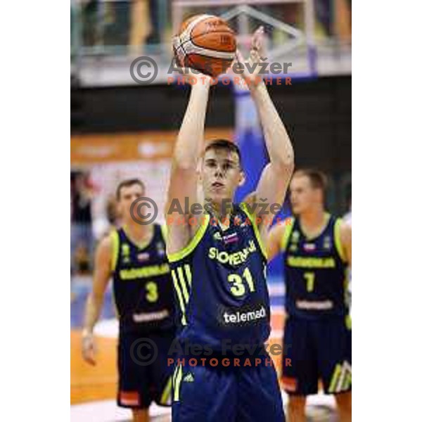 Vlatko Cancar of Slovenia in action during Adecco Cup basketball match between Slovenia and Czech Republic in Tabor Hall, Maribor, Slovenia on August 6, 2017