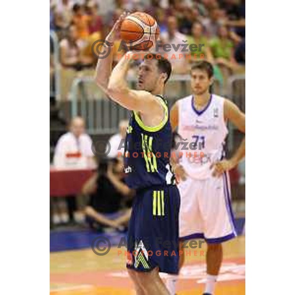 Goran Dragic of Slovenia in action during Adecco Cup basketball match between Slovenia and Czech Republic in Tabor Hall, Maribor, Slovenia on August 6, 2017