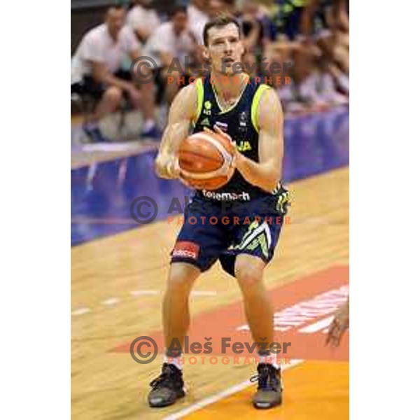 Goran Dragic of Slovenia in action during Adecco Cup basketball match between Slovenia and Czech Republic in Tabor Hall, Maribor, Slovenia on August 6, 2017