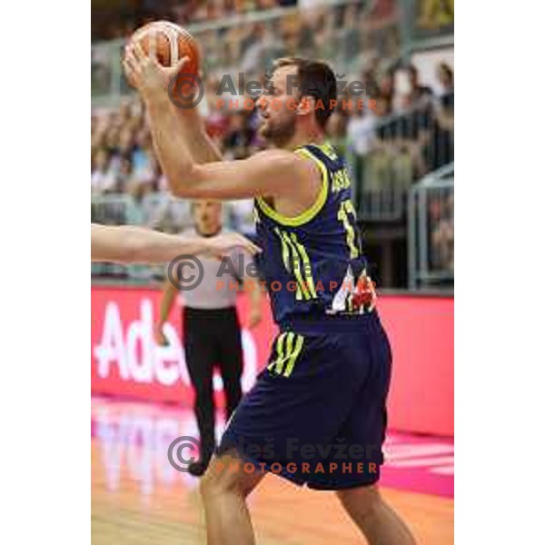 Sasa Zagorac of Slovenia in action during Adecco Cup basketball match between Slovenia and Czech Republic in Tabor Hall, Maribor, Slovenia on August 6, 2017