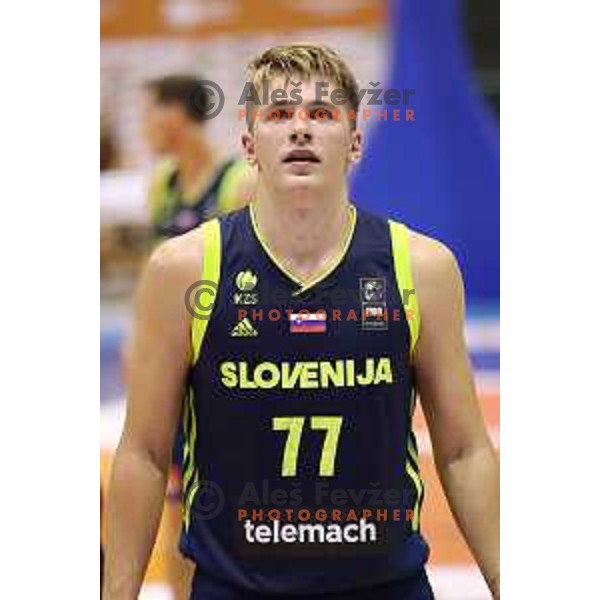 Luka Doncic of Slovenia in action during Adecco Cup basketball match between Slovenia and Czech Republic in Tabor Hall, Maribor, Slovenia on August 6, 2017