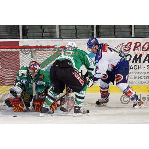 Westlund and Muric at match ZM Olimpija-VSV in Ebel league,played in Ljubljana (Slovenia) 30.11.2007. VSV won the match 3:1.Photo by Ales Fevzer 