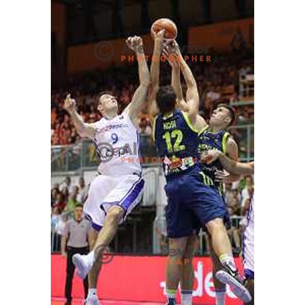 Vlatko Cancar of Slovenia in action during Adecco Cup basketball match between Slovenia and Czech Republic in Tabor Hall, Maribor, Slovenia on August 6, 2017
