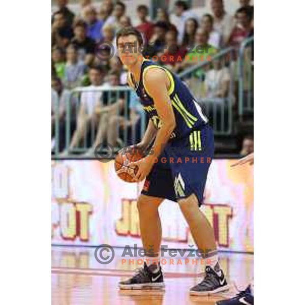 Jan Kosi of Slovenia in action during Adecco Cup basketball match between Slovenia and Czech Republic in Tabor Hall, Maribor, Slovenia on August 6, 2017