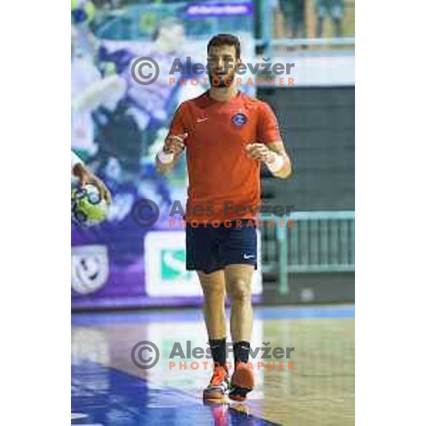 in action during friendly handball game between Maribor and Paris SG in Tabor Hall, Maribor, Slovenia on August 11, 2017