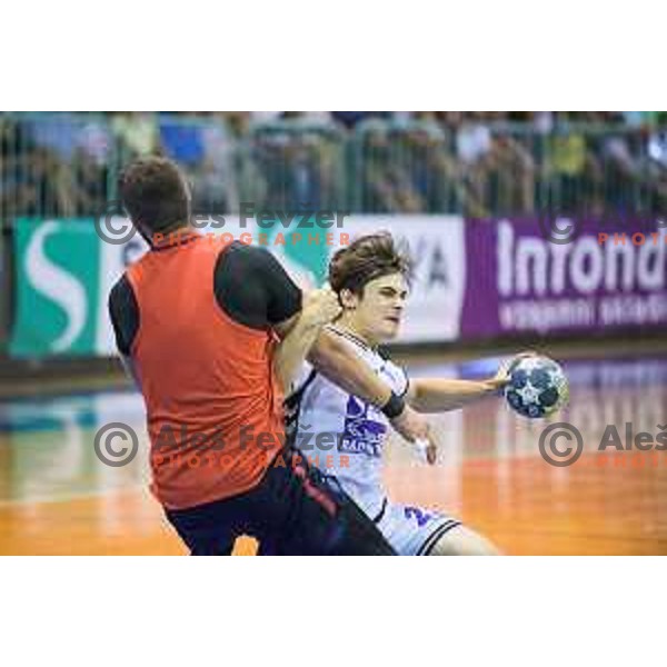 Sivic Adnan in action during friendly handball game between Maribor and Paris SG in Tabor Hall, Maribor, Slovenia on August 11, 2017