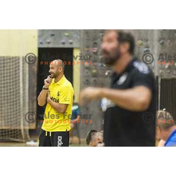 Gorenje’s head coach Zeljko Babic in action during friendly match between Gorenje Velenje and Koper, in Red Hall, Velenje on August 16th, 2017 