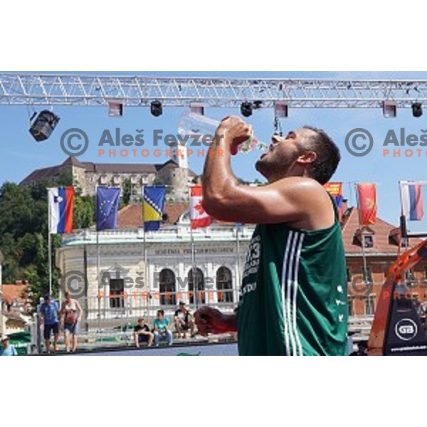 Team Bernardin during Samsung 3x3 street basketball in Congress Square, Ljubljana, Slovenia on August 18, 2017