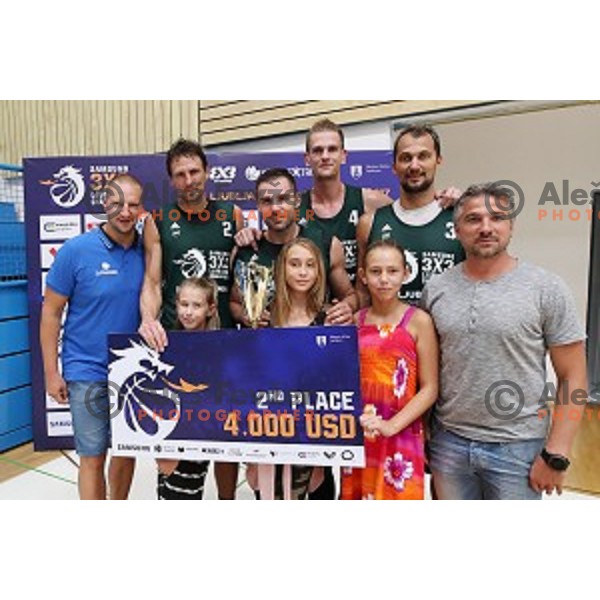 Ales Kunc, Jasmin Hercegovac, Blaz Cresnar, Zeljko Zagorac at Final of Samsung 3x3 Ljubljana Challenger street basketball in Ljubljana, Slovenia on August 19, 2017