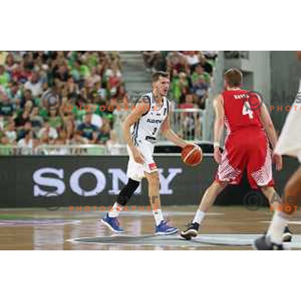 Goran Dragic of Slovenia in action during Telemach basketball match between Slovenia and Croatia in Stozice Arena, Ljubljana on August 24, 2017