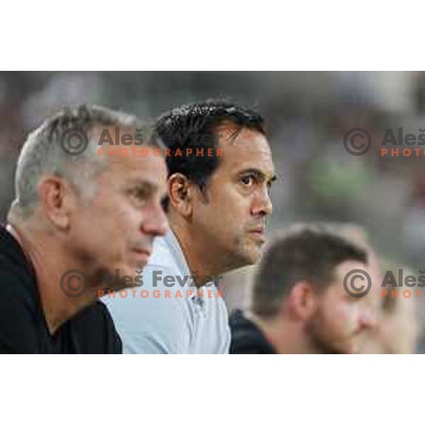 Eric Spoelstra, head coach of Miami Heat during Telemach basketball match between Slovenia and Croatia in Stozice Arena, Ljubljana on August 24, 2017