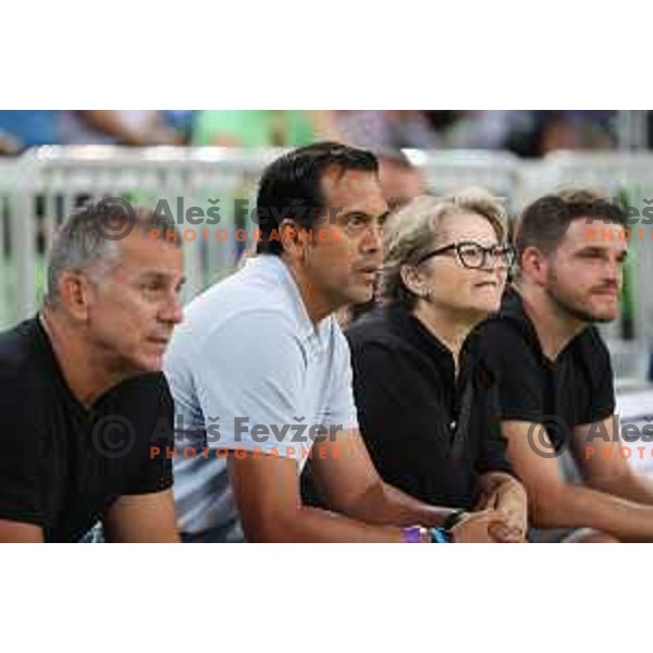 Eric Spoelstra, head coach of Miami Heat during Telemach basketball match between Slovenia and Croatia in Stozice Arena, Ljubljana on August 24, 2017