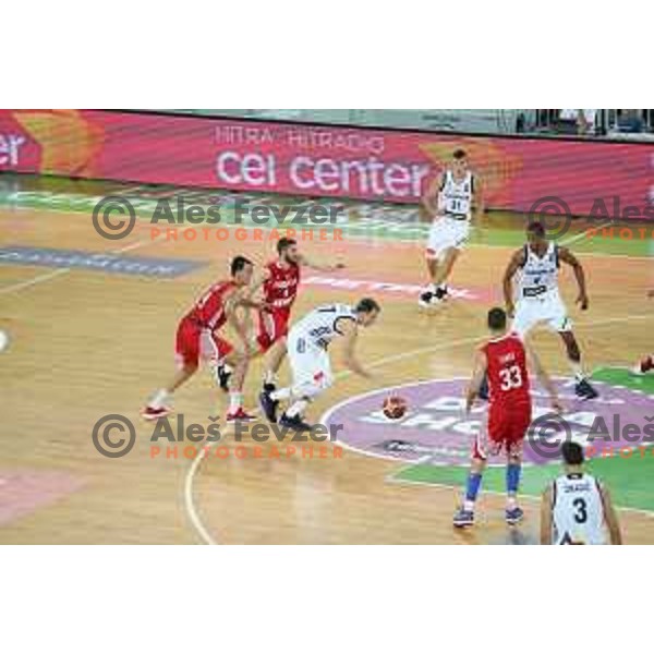 Luka Doncic of Slovenia in action during Telemach basketball match between Slovenia and Croatia in Stozice Arena, Ljubljana on August 24, 2017