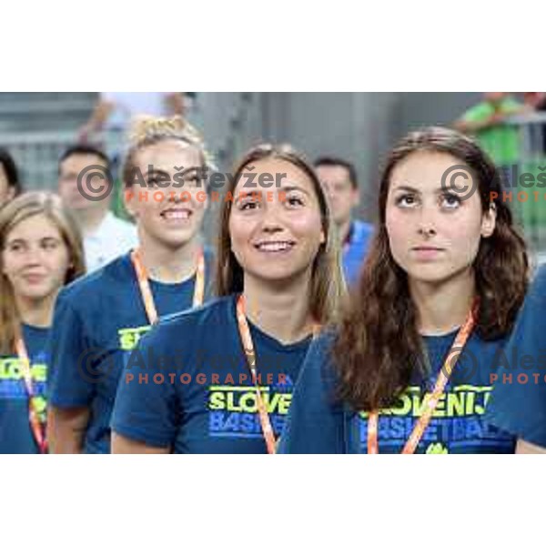 Annamaria Prezelj during Telemach basketball match between Slovenia and Croatia in Stozice Arena, Ljubljana on August 24, 2017