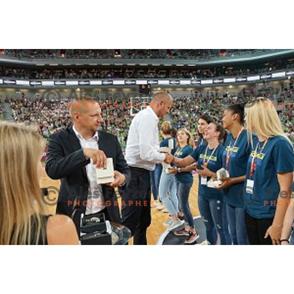 Raso Nesterovic, secretery general of Slovenia Baksetball Federation during Telemach basketball match between Slovenia and Croatia in Stozice Arena, Ljubljana on August 24, 2017