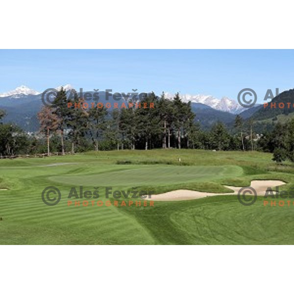 Royal Bled golf course established 1937 near Lake Bled is 6653 meters long from black tees with par 72