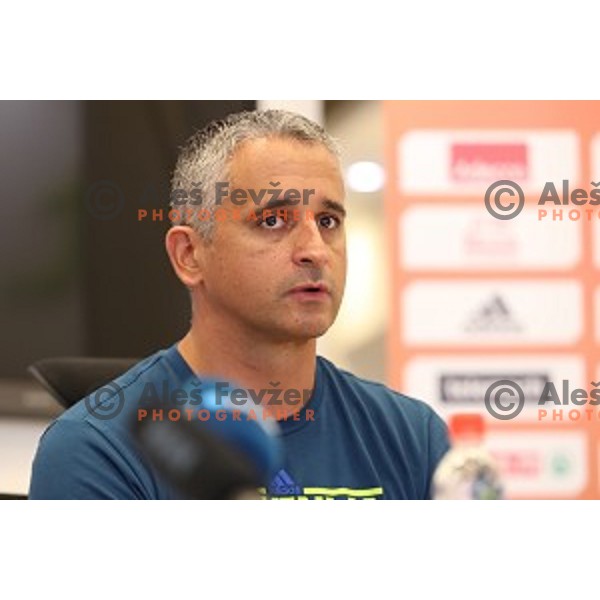 of Slovenia Basketball team during press conference in Ljubljana before departure to Eurobasket 2107 on August 28, 2017
