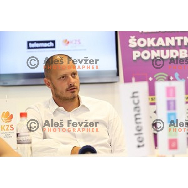 of Slovenia Basketball team during press conference in Ljubljana before departure to Eurobasket 2107 on August 28, 2017