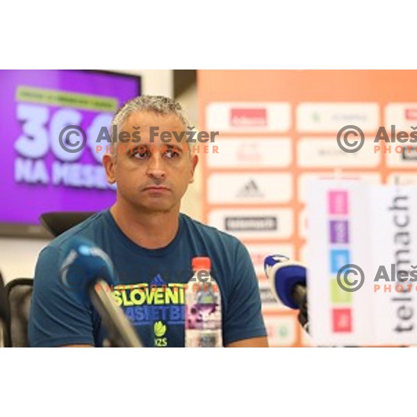 of Slovenia Basketball team during press conference in Ljubljana before departure to Eurobasket 2107 on August 28, 2017