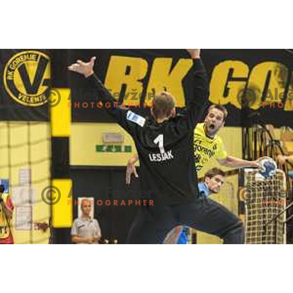 Gorenje’s Matjaz Brumen (77) in action during SEHA League match between Gorenje Velenje and Celje PL, in Red Hall, Velenje on August 30th, 2017