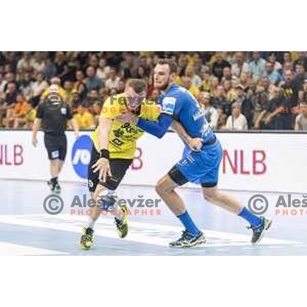 Gorenje’s Zarko Pejovic (99) in action during SEHA League match between Gorenje Velenje and Celje PL, in Red Hall, Velenje on August 30th, 2017