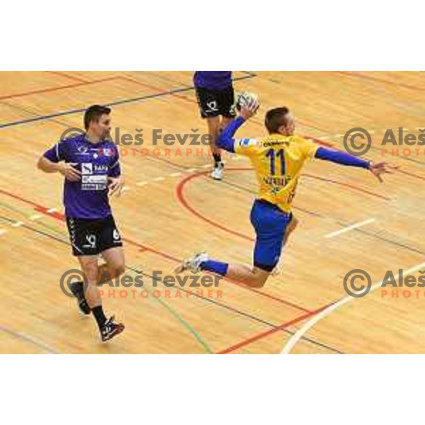 action during Slovenian Handball SuperCup match between Celje Pivovarna Lasko and Maribor in Slovenj Gradec on September 2, 2017