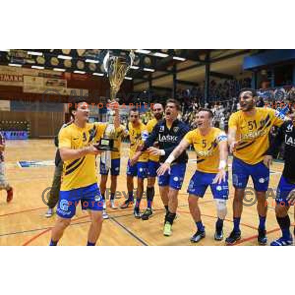 action during Slovenian Handball SuperCup match between Celje Pivovarna Lasko and Maribor in Slovenj Gradec on September 2, 2017