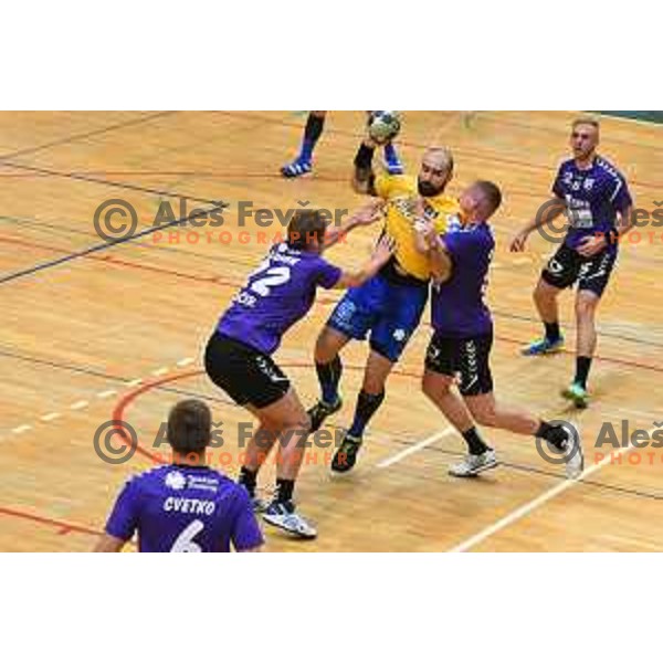 action during Slovenian Handball SuperCup match between Celje Pivovarna Lasko and Maribor in Slovenj Gradec on September 2, 2017