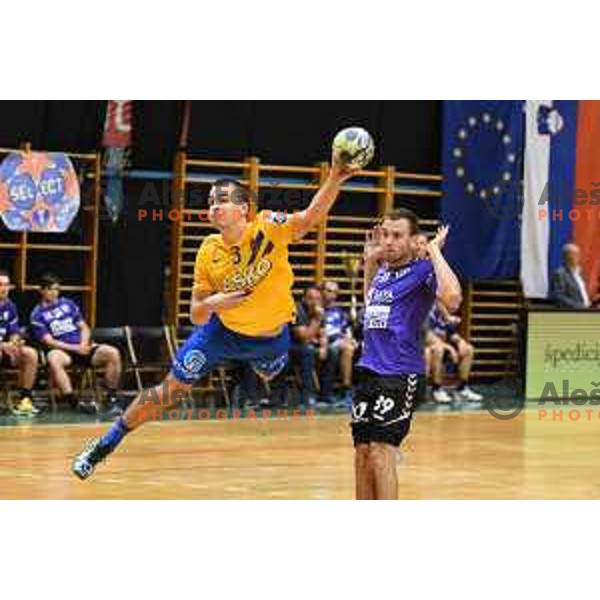 action during Slovenian Handball SuperCup match between Celje Pivovarna Lasko and Maribor in Slovenj Gradec on September 2, 2017