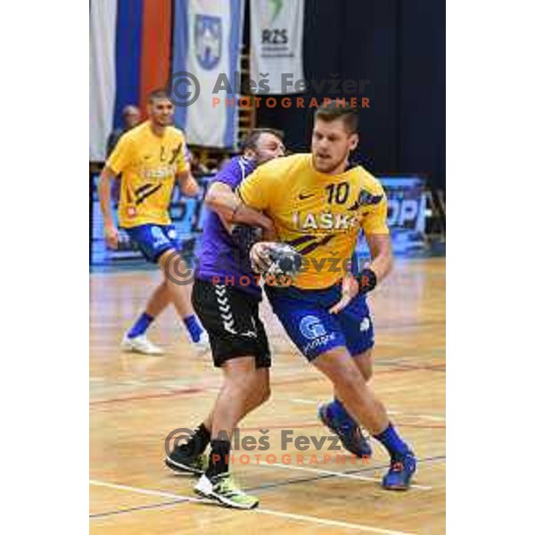 action during Slovenian Handball SuperCup match between Celje Pivovarna Lasko and Maribor in Slovenj Gradec on September 2, 2017