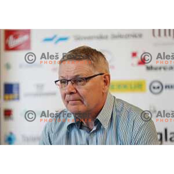 Kari Savolainen, new head coach of Slovenia Ice-Hockey team during press conference in Ljubljana on September 6, 2017