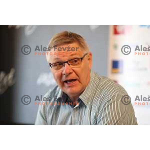 Kari Savolainen, new head coach of Slovenia Ice-Hockey team during press conference in Ljubljana on September 6, 2017