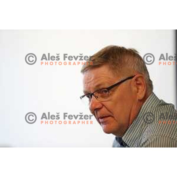 Kari Savolainen, new head coach of Slovenia Ice-Hockey team during press conference in Ljubljana on September 6, 2017