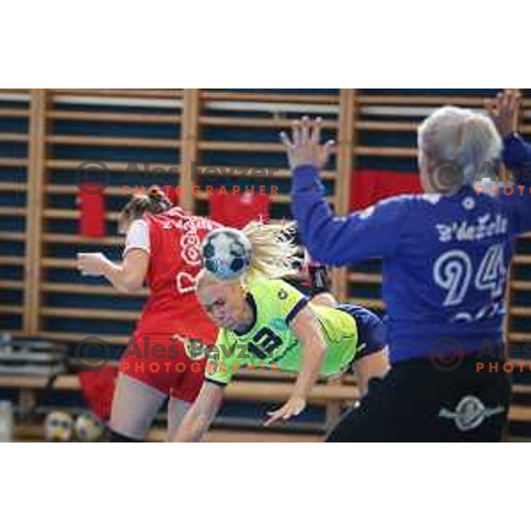 action during Slovenian Women\'s Handball SuperCup between Krim Mercator and Celje in Kozina on September 9, 2017