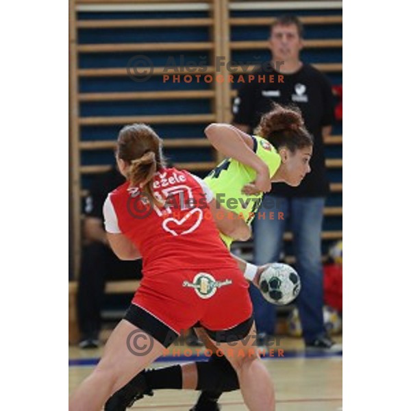 action during Slovenian Women\'s Handball SuperCup between Krim Mercator and Celje in Kozina on September 9, 2017