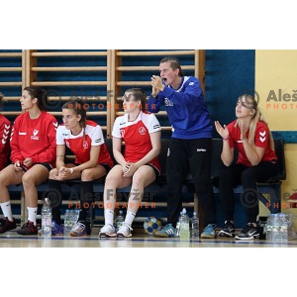 action during Slovenian Women\'s Handball SuperCup between Krim Mercator and Celje in Kozina on September 9, 2017