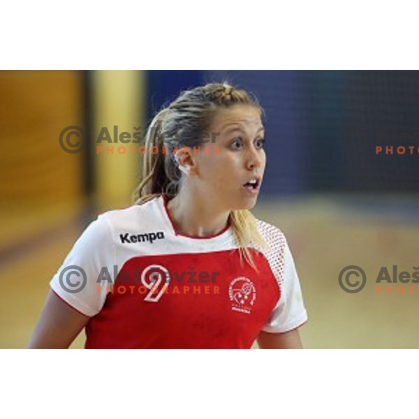 action during Slovenian Women\'s Handball SuperCup between Krim Mercator and Celje in Kozina on September 9, 2017