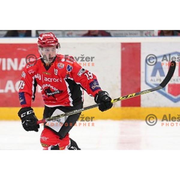 of Jesenice in action during Alps League ice-hockey match between Jesenice and Asiago in Podmezakla Hall, Jesenice, Slovenia on September 13, 2017